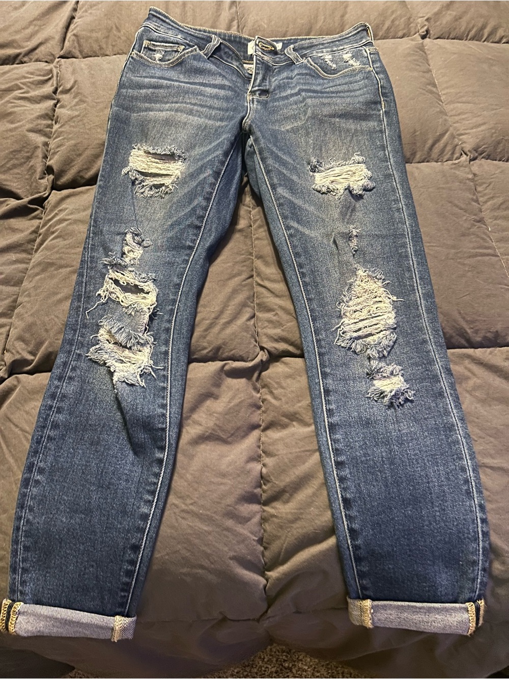 Cello Distressed Blue Boyfriend Jeans